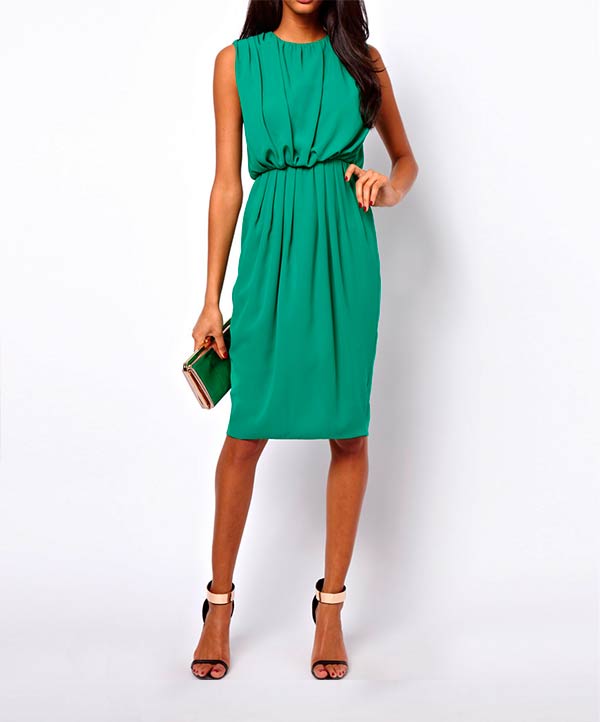 Floral-Embroidered A-Line Gown